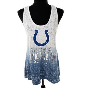 NFL Teens Apparel Indianapolis Colts Burnout Racer Back Tank Top Size L (11-13)